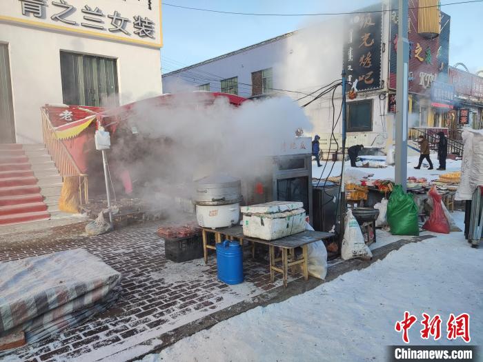 極寒天氣下的內(nèi)蒙古?！『魝愗悹枤庀缶止﹫D