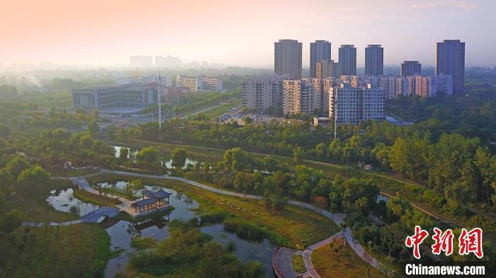 肥西潭沖河濕地公園。肥西縣委宣傳部供圖