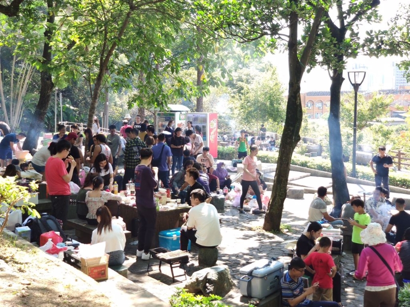 　　資料圖：桃園市虎頭山公園烤肉區(qū)。圖片來源：臺灣“中時新聞網(wǎng)”賴佑雄攝