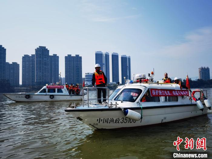 福建省海洋與漁業(yè)執(zhí)法部門(mén)在閩江流域加強(qiáng)執(zhí)法巡查?！「＝ㄊ『Ｑ笈c漁業(yè)執(zhí)法總隊(duì) 供圖