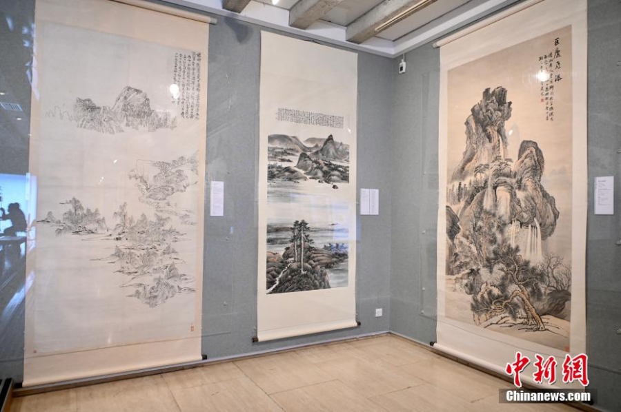 香港中大文物館展出逾40件“山川巨構(gòu)”山水畫