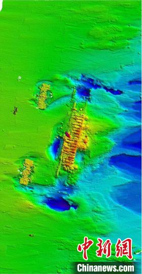 長江口二號古船多波束聲吶圖。國家文物局供圖