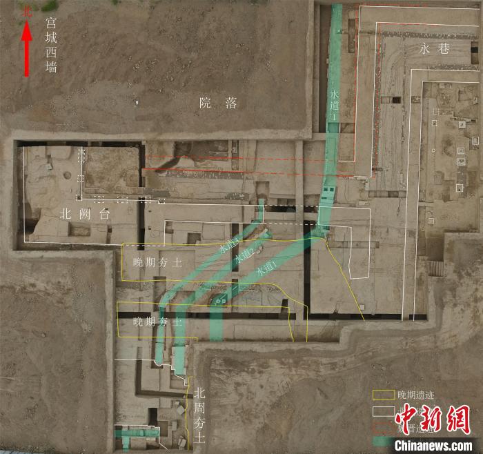 漢魏洛陽城宮城千秋門遺址發(fā)掘平面圖。(資料圖) 中國社會科學(xué)院考古研究所供圖