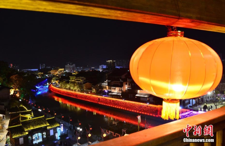 （新春走基層）世界客家首府福建長汀 古城夜景美輪美奐