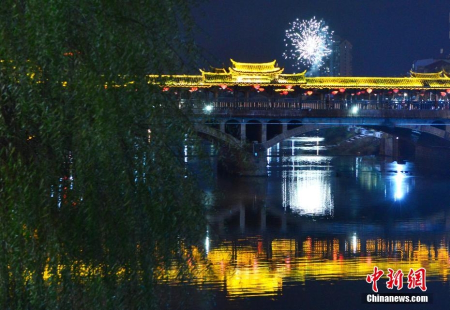 （新春走基層）世界客家首府福建長汀 古城夜景美輪美奐