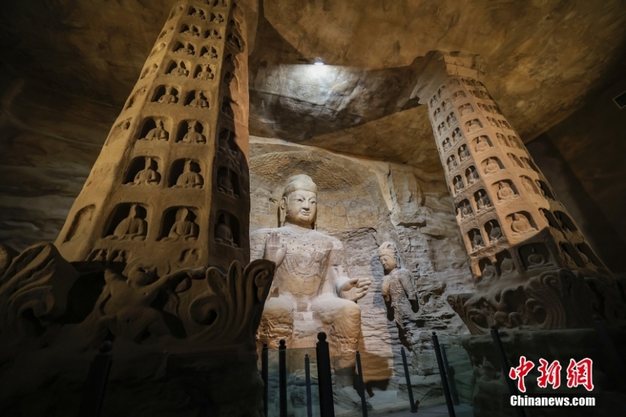 山東青島：3D打印技術(shù)成功復(fù)制云岡石窟第3窟