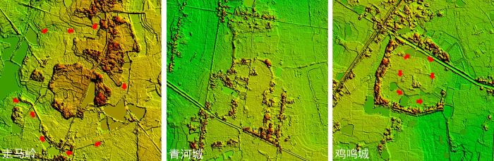 走馬嶺、青河城、雞鳴城遺址數(shù)字表面模型(1km×1km)?！⒔▏?供圖