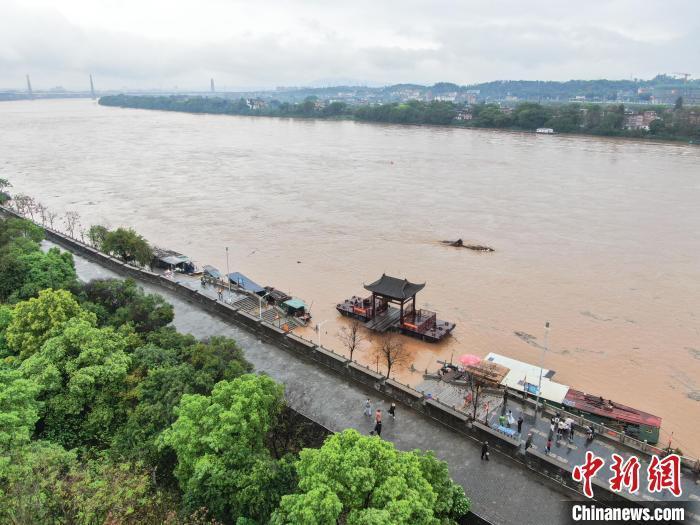 圖為今年3月贛江上游貢江江西贛州主城區(qū)段河流水位迅速上漲，湍急渾濁。(資料圖) 劉力鑫 攝 攝