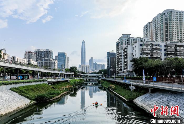 比賽在水清岸綠、河暢景美的新洲河舉行 深圳福田區(qū)委宣傳部 供圖