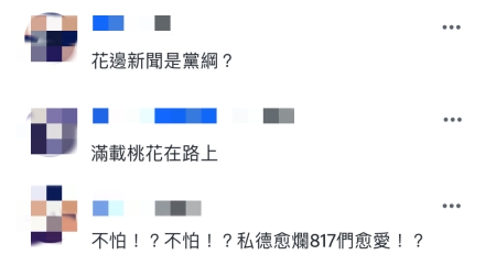 臺灣網友評論截圖。